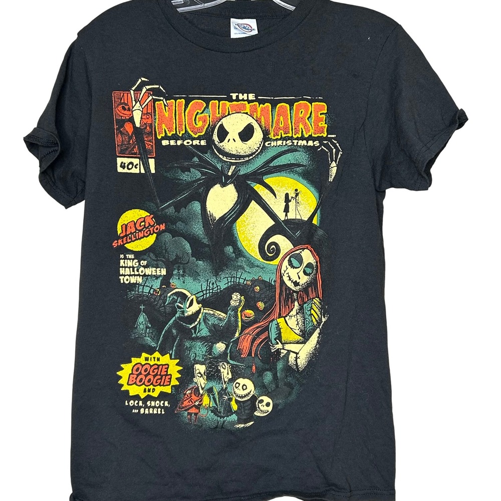Nightmare Before Christmas TShirt adult small-Jack Skellington‎ Comic Book Style